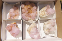 Natural Ametrine Spirit Quartz Clusters x 6 From Boekenhouthoek, South Africa