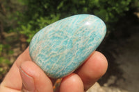 Polished Amazonite Palm Stones x 15 from Zimbabwe