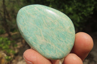 Polished Amazonite Palm Stones x 15 from Zimbabwe