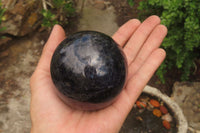 Polished Iolite Spheres x 3 From Ambatofinandrahana, Madagascar