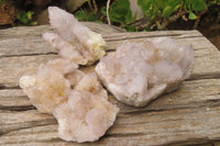 Natural Spirit Quartz Clusters x 3 From Boekenhouthoek, South Africa