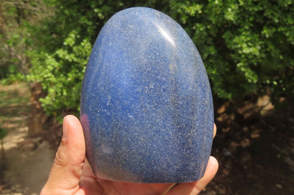 Polished Lazulite Standing Free Forms x 2 From Madagascar