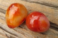 Polished Carnelian Gemstone Eggs x 20 From Madagascar