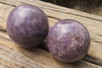 Polished Lepidolite Spheres x 6 From Ambatondrazaka, Madagascar