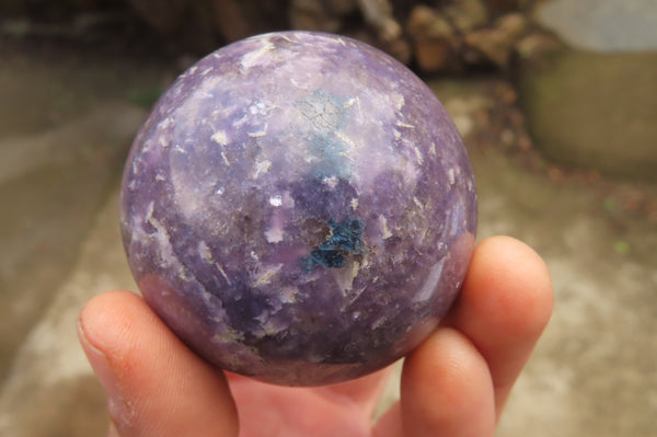 Polished Lepidolite Spheres x 6 From Ambatondrazaka, Madagascar