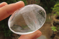 Polished Clear Quartz Palm Stones x 35 From Madagascar