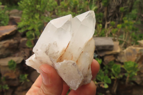 Natural Clear Quartz Clusters x 6 From Madagascar