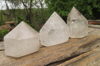 Polished Double Terminated Clear Quartz Crystals x 6 From Angola