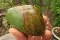 Polished Green Verdite Palm Stones x 12 From Zimbabwe