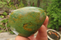 Polished Green Verdite Palm Stones x 12 From Zimbabwe