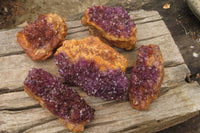 Natural Amethystos Amethyst Specimens x 5 From Kwaggafontein, South Africa