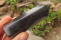 Polished Black Basalt Points x 12 From Antsirabe, Madagascar