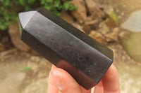 Polished Black Basalt Points x 12 From Antsirabe, Madagascar