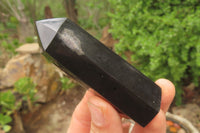 Polished Black Basalt Points x 12 From Antsirabe, Madagascar