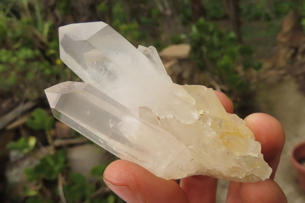 Natural Clear Quartz Clusters x 35 From Madagascar