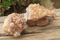 Natural Limonite Quartz Clusters x 4 From Zambia