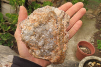 Natural Limonite Quartz Clusters x 4 From Zambia