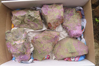 Natural Stichtite Cobbed Specimens x 6 From Barberton, South Africa