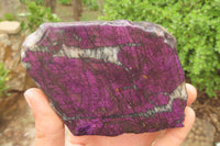 Polished On One Side Metallic Purpurite Specimens x 2 From Namibia