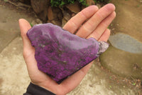 Polished On One Side Metallic Purpurite Specimens x 2 From Namibia