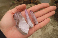 Natural Smokey Amethyst Crystals x 25 From Chiredzi, Zimbabwe