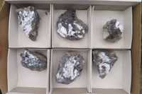 Natural Silver Lead Galena Specimens x 6 From Namibia