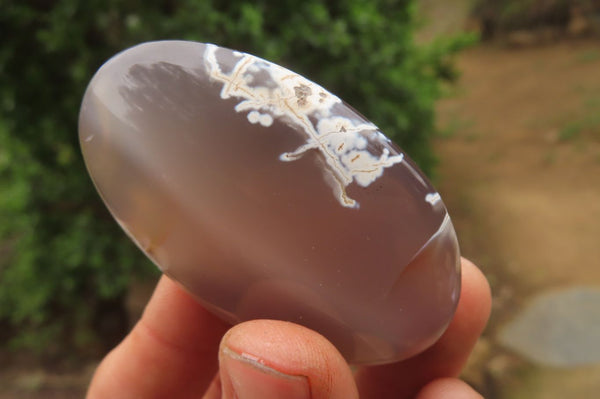 Polished Banded Agate Palm Stones x 15 From Madagascar