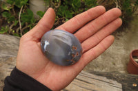 Polished Banded Agate Palm Stones x 15 From Madagascar