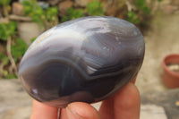 Polished Banded Agate Palm Stones x 15 From Madagascar