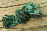 Natural Silky Malachite Specimens x 6 From Kasompe, Congo