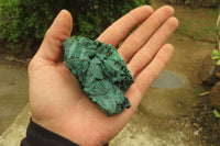 Natural Silky Malachite Specimens x 6 From Kasompe, Congo