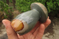 Polished Polychrome Jasper Mushroom Carvings x 6 From Madagascar