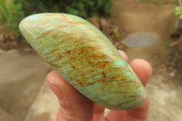 Polished Amazonite Palm Stones x 17 From Zimbabwe