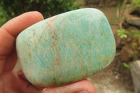 Polished Amazonite Palm Stones x 17 From Zimbabwe