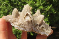 Natural Drusy Quartz Coated Calcite Pseudomorph Specimens x 2 From Alberts Mountain, Lesotho