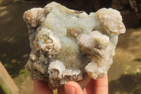 Natural Drusy Quartz Coated Calcite Pseudomorph Specimens x 2 From Alberts Mountain, Lesotho