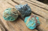 Natural Shattuckite Cobbed Specimens x 3.06 Kg Lot From Namibia