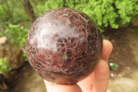 Polished Pyrope Garnet Matrix Spheres x 2 From Madagascar