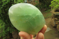 Polished Green Fluorite Standing Free Forms x 3 From Madagascar