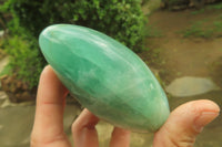 Polished Green Fluorite Standing Free Forms x 3 From Madagascar