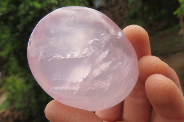 Polished Rose Quartz Palm Stones x 24 From Madagascar