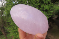 Polished Blue Rose Quartz Standing Free Forms x 2 From Madagascar