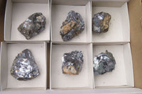 Natural Silver Lead Galena Specimens x 6 From Namibia