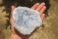 Natural Celestite Geode Specimens x 2 From Sakoany, Madagascar