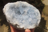 Natural Celestite Geode Specimens x 2 From Sakoany, Madagascar