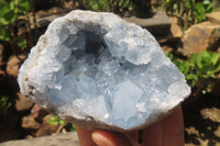 Natural Celestite Geode Specimens x 2 From Sakoany, Madagascar