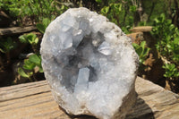 Natural Celestite Geode Specimens x 2 From Sakoany, Madagascar