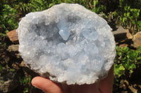 Natural Celestite Geode Specimens x 2 From Sakoany, Madagascar