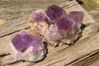 Natural Jacaranda Amethyst Quartz Clusters x 2 from Mumbwa, Zambia