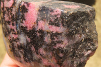 Polished On One Side Rhodonite Nodules x 5 From Madagascar